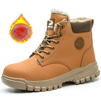 Botas de seguridad de caña alta para hombre, zapatos de seguridad impermeables con punta de acero, zapatos de soldador para construcción, zapatos de trabajo protectores, talla 47 48