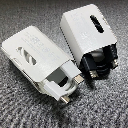 Adaptador de pared superrápido EP-TA800 de Samsung con carga rápida y cable USB-C de 100 cm para Galaxy Note 10, 20, S22, S21 Ultra, S10+, A55 y A15 Plus.