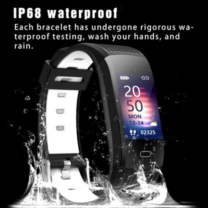 FOXBOX 2025 - Pulsera inteligente para hombre y mujer, resistente al agua, compatible con todos los smartphones, compatible con fitness y deportes, ideal para parejas, LIGE