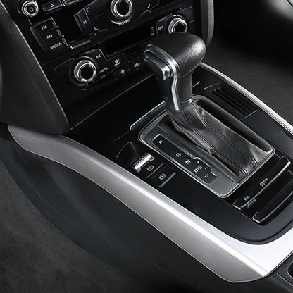 Cubierta decorativa para el marco de la palanca de cambios de la consola central del coche, para Audi A4, A4L, B8, A5 (2009-2016), estilo modificado, accesorios interiores para automóvil.