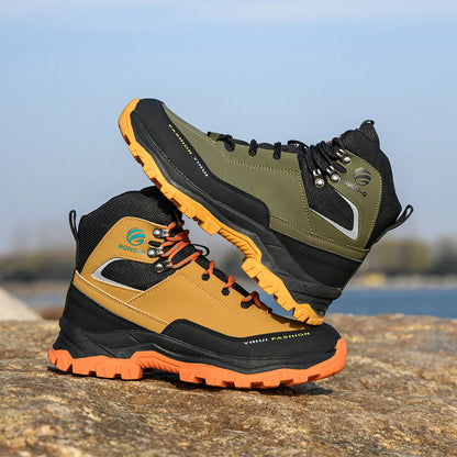 Botas de seguridad para hombre con puntera de acero, antigolpes y resistentes a perforaciones, de calidad europea.