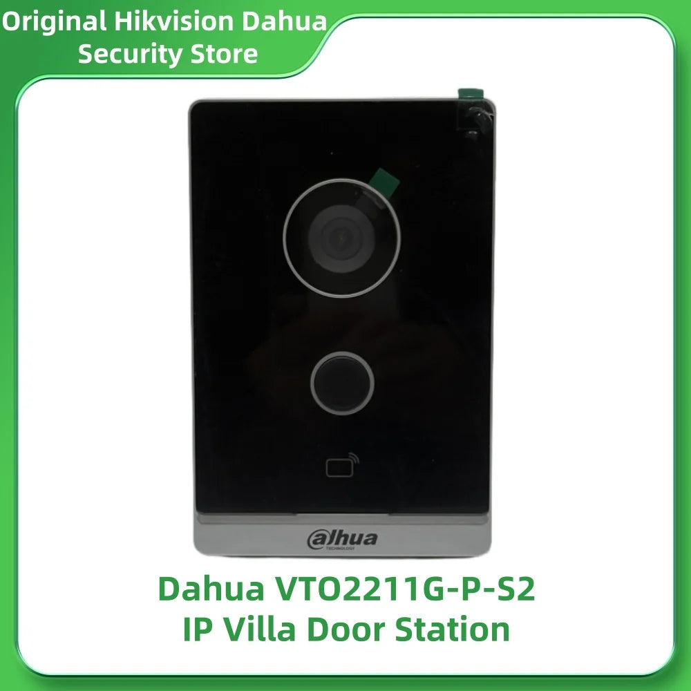 Estación de puerta IP Dahua VTO2211G-P-S2 para villas: audio bidireccional, llamada de voz, desbloqueo remoto, timbre, IP65, PoE, controla dos cerraduras.