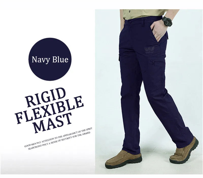 Pantalones de carga tácticos impermeables para hombre, pantalón largo militar, informal, transpirable, de secado rápido, para exteriores, nuevo modelo