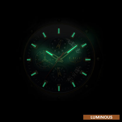 LIGE 2024 - Nuevos relojes de moda para hombre, marca superior de lujo, reloj deportivo de silicona, reloj de cuarzo con fecha, reloj de pulsera resistente al agua, cronógrafo