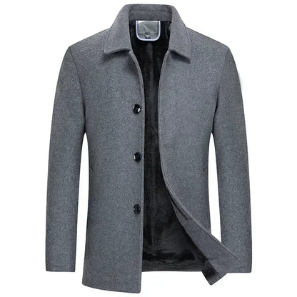 Abrigos de invierno para hombre, de lana y cachemir, con forro polar. Abrigos cálidos de invierno de alta calidad, estilo casual de negocios. Talla 4XL.