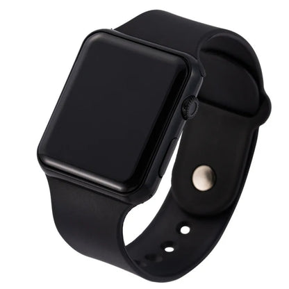 Reloj digital sencillo para hombre y mujer, reloj electrónico deportivo de moda con LED, pulsera de silicona negra, reloj informal para hombre, reloj para hombre