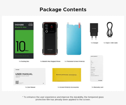 【Brand+】Estreno mundial: DOOGEE Blade10 Max, teléfono resistente con pantalla de 6,56" y 90 Hz, 8 GB de RAM + 256 GB de almacenamiento, cámara trasera de 50 MP, batería de 10300 mAh y carga de 18 W.