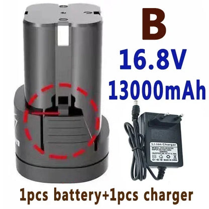 100%New16.8V.13000mAh.herramientas.electricas de.bateria,taladro recargable.para.destornillador.inalambrico.taladro electrico.