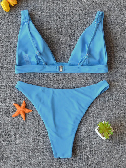 Bikini 2025 Micro Traje de Baño Sexy para Mujer, Traje de Baño Push Up, Conjunto de Bikini de Dos Piezas, Bañador Sólido, Traje de Baño para Mujer.
