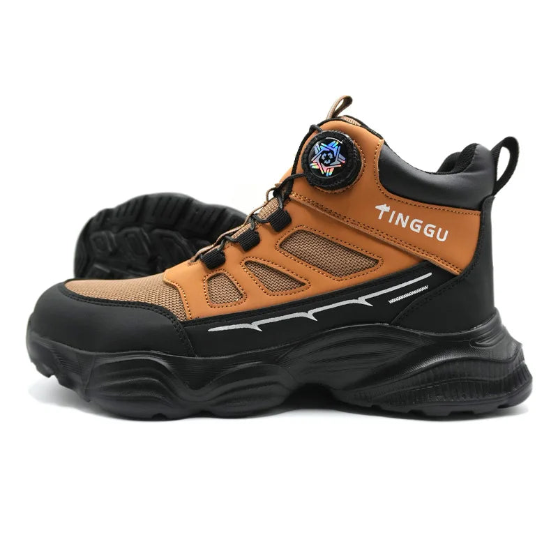 Nuevos zapatos de seguridad ligeros para hombre, antiaplastamiento, antipinchazos, impermeables y resistentes al desgaste, calzado de trabajo, zapatos de protección de moda.