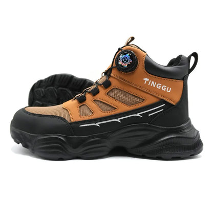 Nuevos zapatos de seguridad ligeros para hombre, antiaplastamiento, antipinchazos, impermeables y resistentes al desgaste, calzado de trabajo, zapatos de protección de moda.