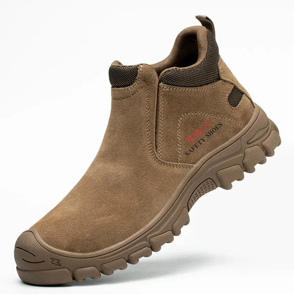 Zapatos de seguridad para hombre con puntera de acero, transpirables, suaves, antideslizantes, botas de trabajo protectoras, calzado cómodo para hombre, aislamiento 6KV.