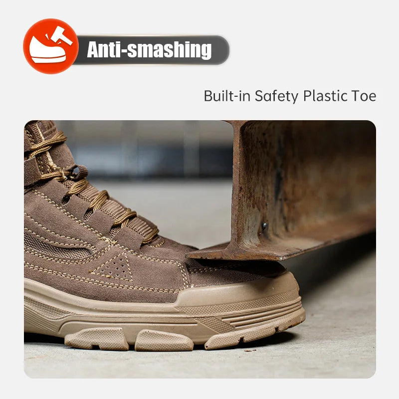 Zapatos de seguridad Leiandun para hombre, cómodos y de diseño ligero para el trabajo.