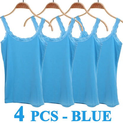 Camisola sexy de algodón suave para mujer, sin mangas, de encaje, ajustada, informal, corta, con encanto, ideal como regalo