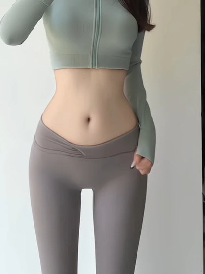 Pantalones de yoga para mujer Ody Beau 2025, nuevos, de cintura baja, realce de glúteos, deportivos, de secado rápido, finos, para verano, para actividades al aire libre, corte ajustado.