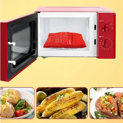 Bolsa reutilizable para cocinar papas en microondas, bolsa para cocinar papas al horno, papas perfectas en 4 minutos, bolsa roja para hornear