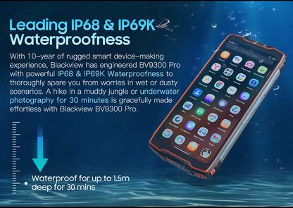 [Estreno mundial] Blackview BV9300 PRO, teléfono inteligente resistente, procesador Helio G99, Android 13, 8 GB de RAM, 12 GB de RAM, doble pantalla.