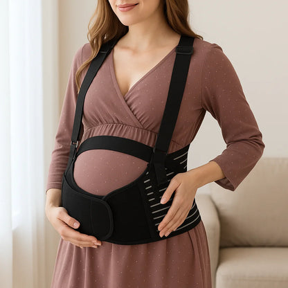 Faja de maternidad transpirable y ajustable para el embarazo y el posparto.