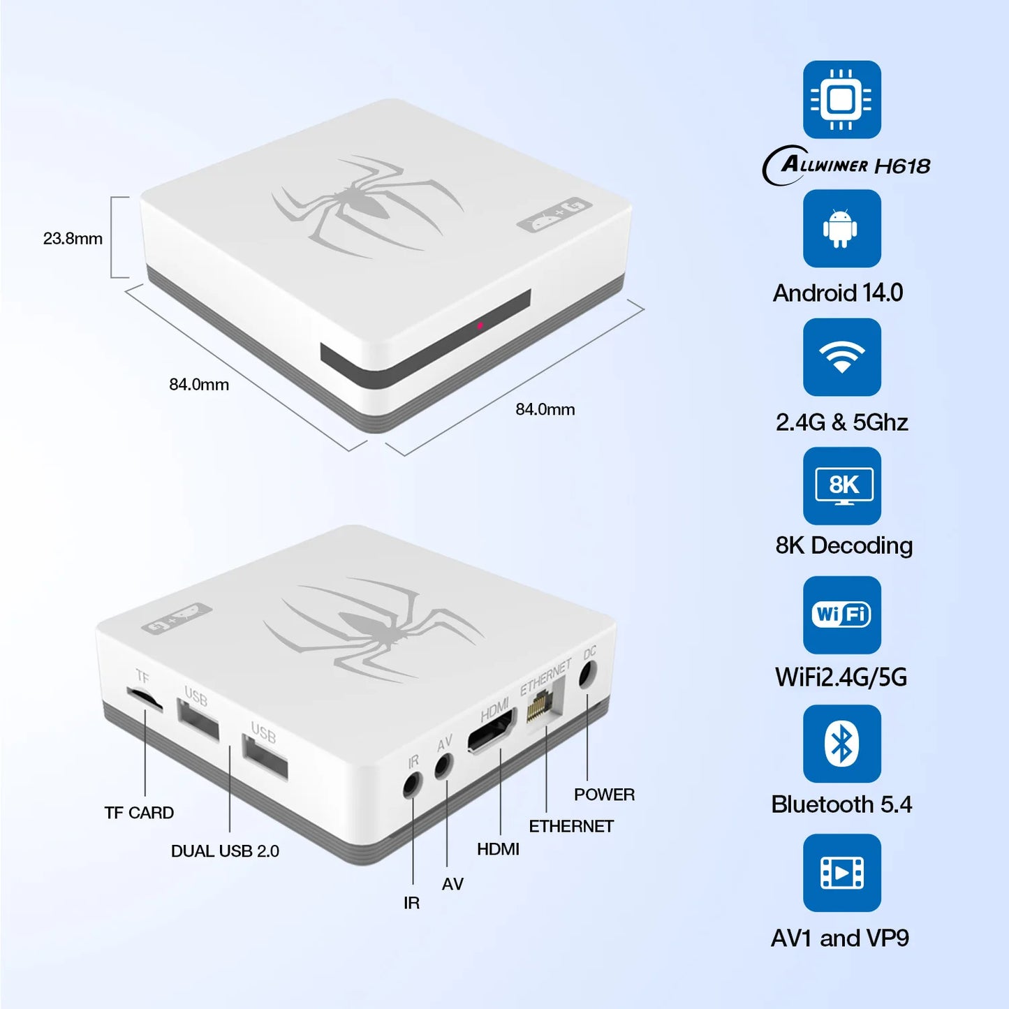 Consola de videojuegos retro con más de 20 000 juegos integrados para TV Android Smart 2,4 G 5G Wifi con mando inalámbrico