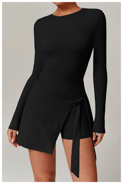 Conjunto de gimnasio de manga larga, mono deportivo corto sin mangas para mujer, ropa de yoga, monos de entrenamiento de una pieza para mujer, monos de recreación