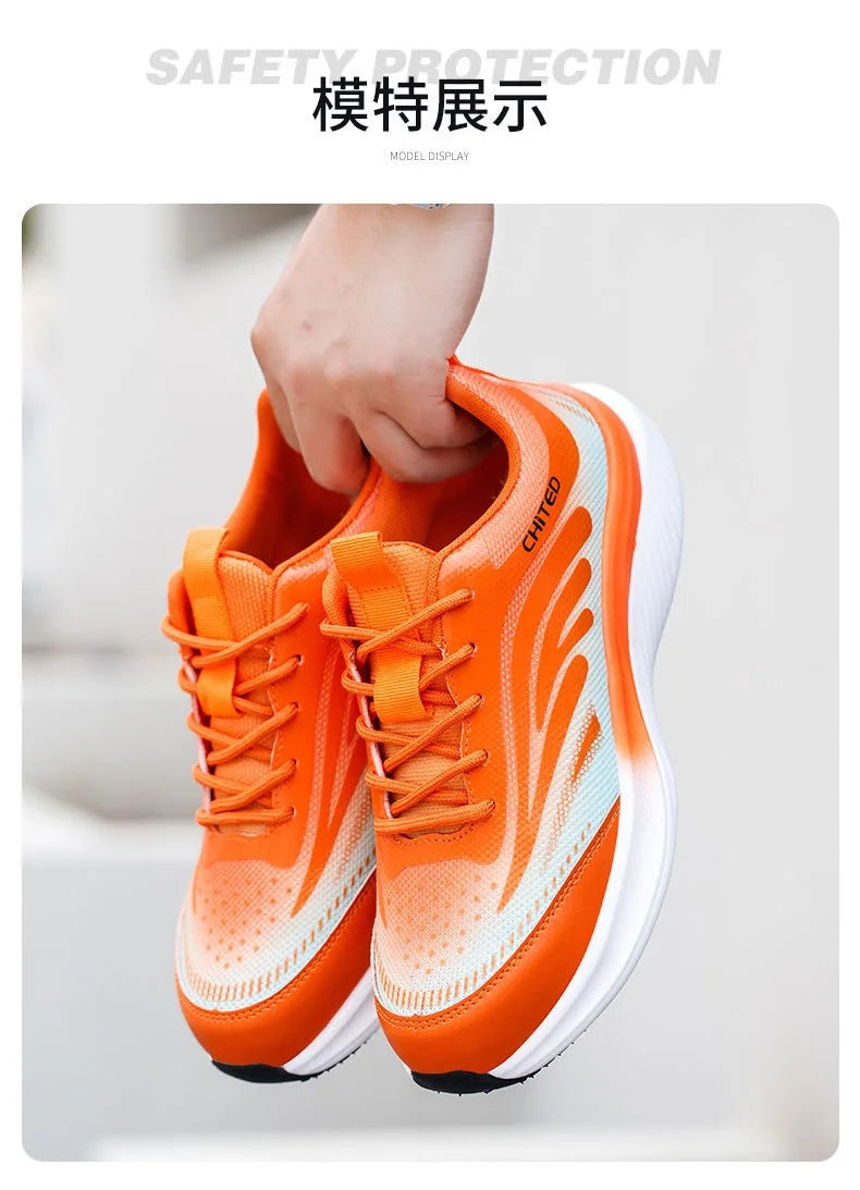 Nuevo calzado de seguridad para hombre, de cuatro estaciones, con puntera de acero antiaplastamiento y antiperforación, suela blanda antideslizante, para trabajo.