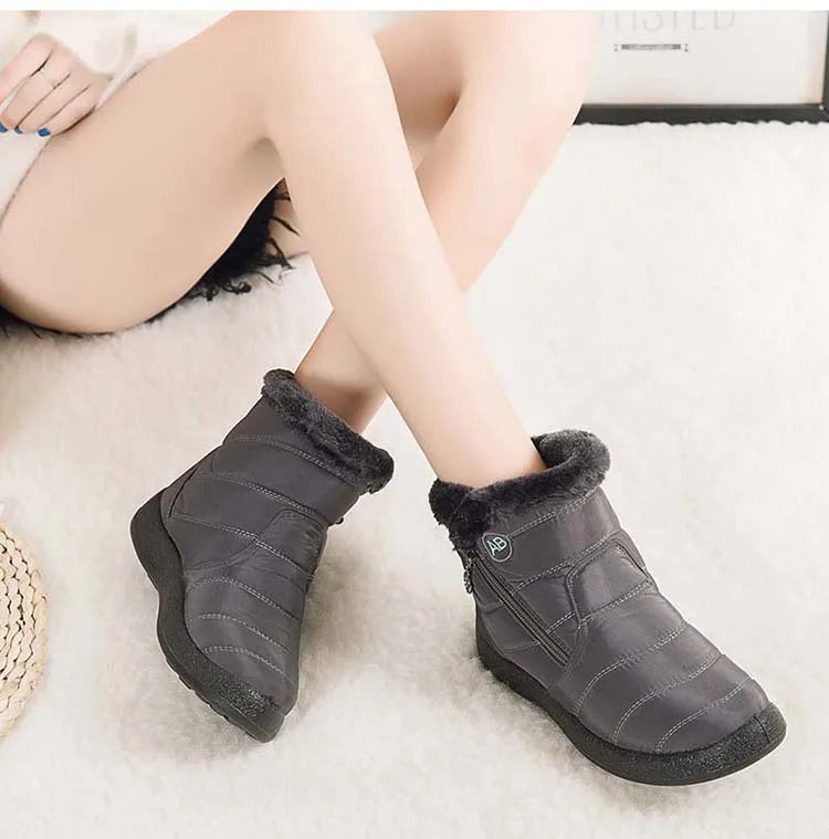 Botas de nieve para mujer, zapatos casuales para mujer, botines impermeables para mujer, botines ligeros de talla grande, botas de invierno para niñas
