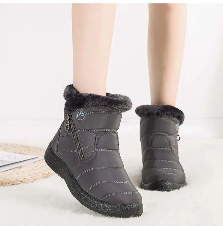 Botas de nieve para mujer, zapatos casuales para mujer, botines impermeables para mujer, botines ligeros de talla grande, botas de invierno para niñas