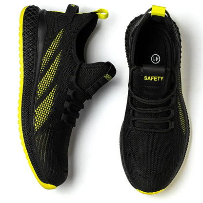 Zapatos de seguridad con puntera de acero para hombre y mujer, zapatillas de trabajo ligeras, zapatos de trabajo a prueba de perforaciones, botas de trabajo de seguridad unisex para la construcción.