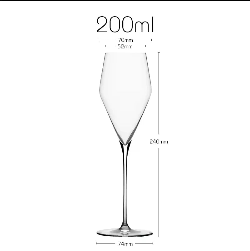 Copa de vino ligera de lujo estilo Burdeos, de estilo ultrafino, con tallos delgados, ideal para fiestas y bares.