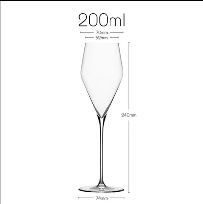 Copa de vino ligera de lujo estilo Burdeos, de estilo ultrafino, con tallos delgados, ideal para fiestas y bares.