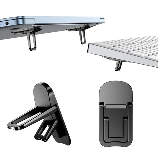 Soporte portátil para portátil con 2 ángulos ajustables, soporte plegable, elevador invisible para portátil Macbook, patas de soporte para portátil