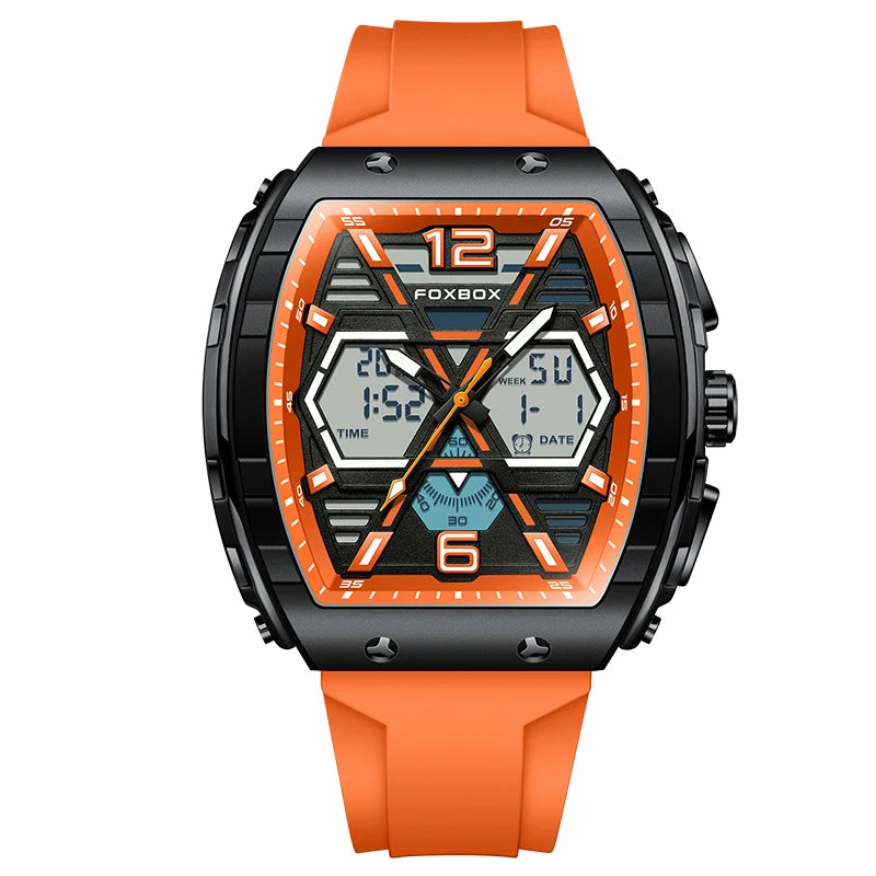Reloj militar digital LIGE para hombre, resistente al agua hasta 50 m, LED, de cuarzo, deportivo, grande, Masculino