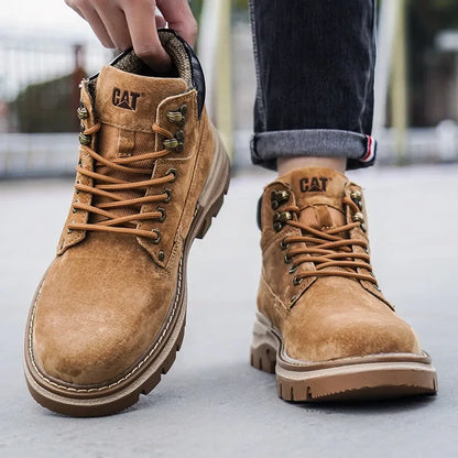 Botas de nieve para hombre, ideales para el invierno. Botas clásicas de caña alta para senderismo, con suela gruesa antideslizante y gran practicidad.