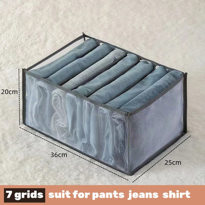 Organizador para ropa interior, calcetines, sujetadores, pantalones, bufandas, corbatas, caja de almacenamiento, organizador de ropa para vaqueros, divisores para cajones, organizador de ropa