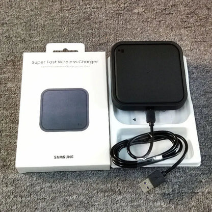 Base de carga inalámbrica rápida Samsung de 15 W para Galaxy S20 S21 S22 S23 S24 S8 S9 S10 Plus Note 20 Ultra 9 8 Z Flip Fold 6 5 4 3 2