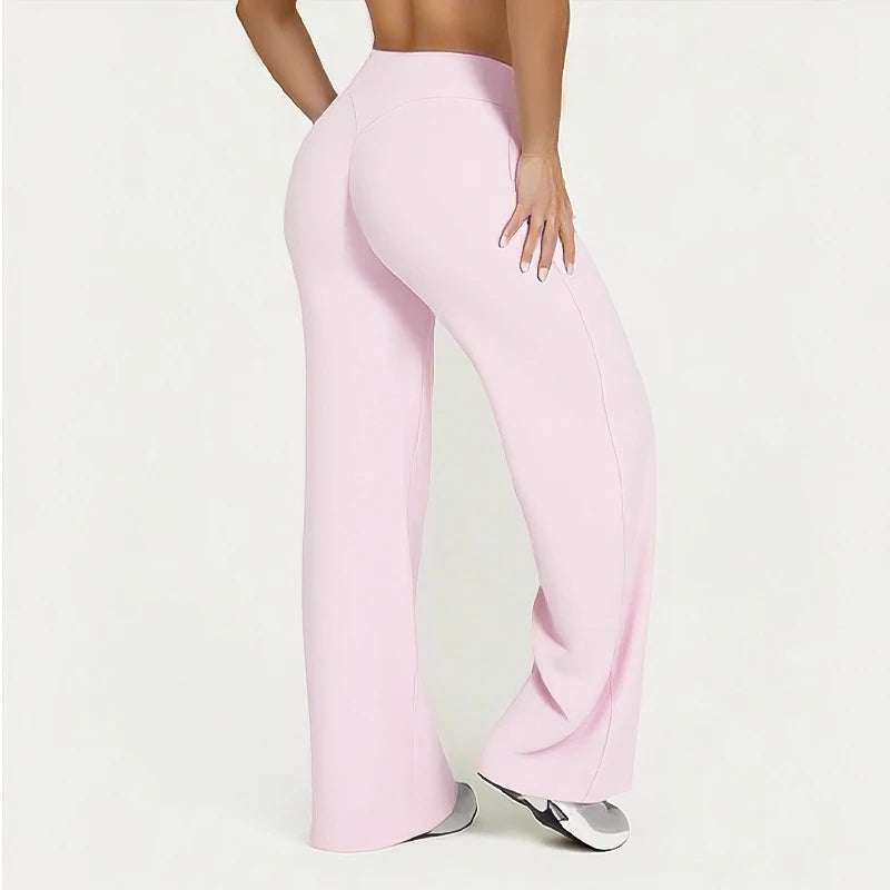 Pantalones rectos de tejido ultrasuave tipo mantequilla para mujer, pantalones de yoga de talle medio, mallas deportivas de tacto natural, leggings de pilates, pantalones deportivos para correr.