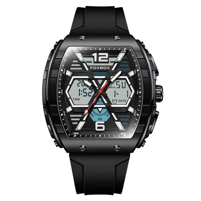 Reloj militar digital LIGE para hombre, resistente al agua hasta 50 m, LED, de cuarzo, deportivo, grande, Masculino