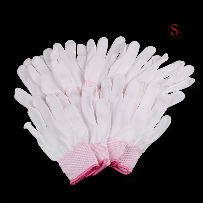 5 pares de guantes de trabajo electrónicos antiestáticos ESD, con palma recubierta de PU y dedos recubiertos, antideslizantes de PC para protección de dedos.