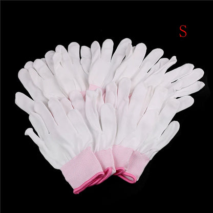 5 pares de guantes de trabajo electrónicos antiestáticos ESD, con palma recubierta de PU y dedos recubiertos, antideslizantes de PC para protección de dedos.