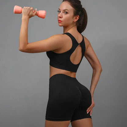 Pantalones cortos de yoga para mujer, cintura alta, levantamiento de glúteos, entrenamiento, fitness, control de abdomen, gimnasio, correr, pantalones elásticos, ropa deportiva informal
