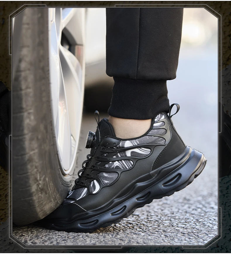 Calzado de seguridad talla 47 48 para hombre y mujer, zapatos de trabajo con puntera de acero, ligeros, botas de seguridad indestructibles, zapatillas de trabajo.