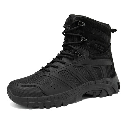 Botas tácticas para hombre con cordones, estilo militar, para trabajo en el desierto, botas de senderismo, botas de escalada, botas del ejército, unisex, tallas grandes, marca para hombre, impermeables