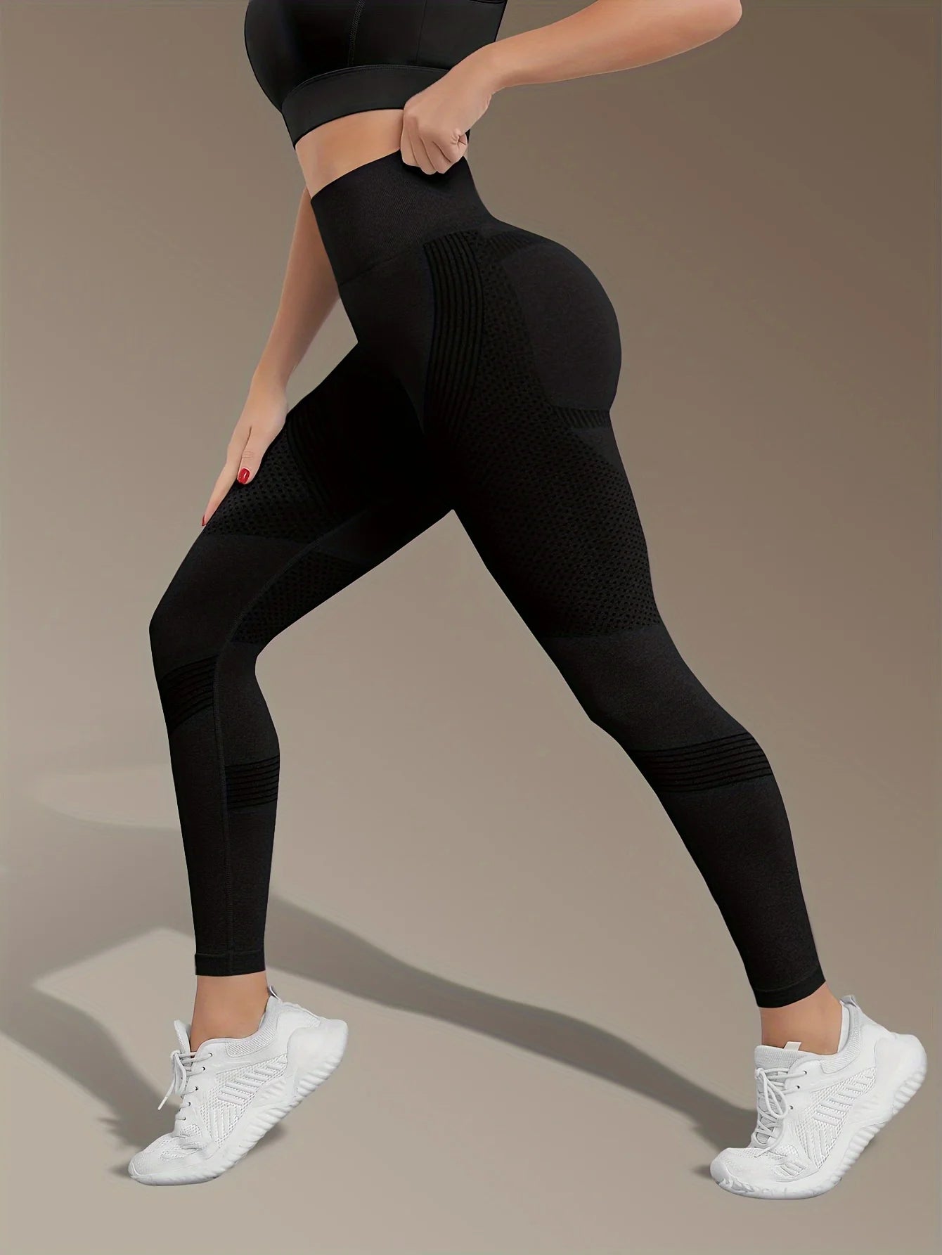 Women's High Waist Seamless Yoga Pants - Quick-Drying、Elastic Sports Pants，Suitable for fitness and training