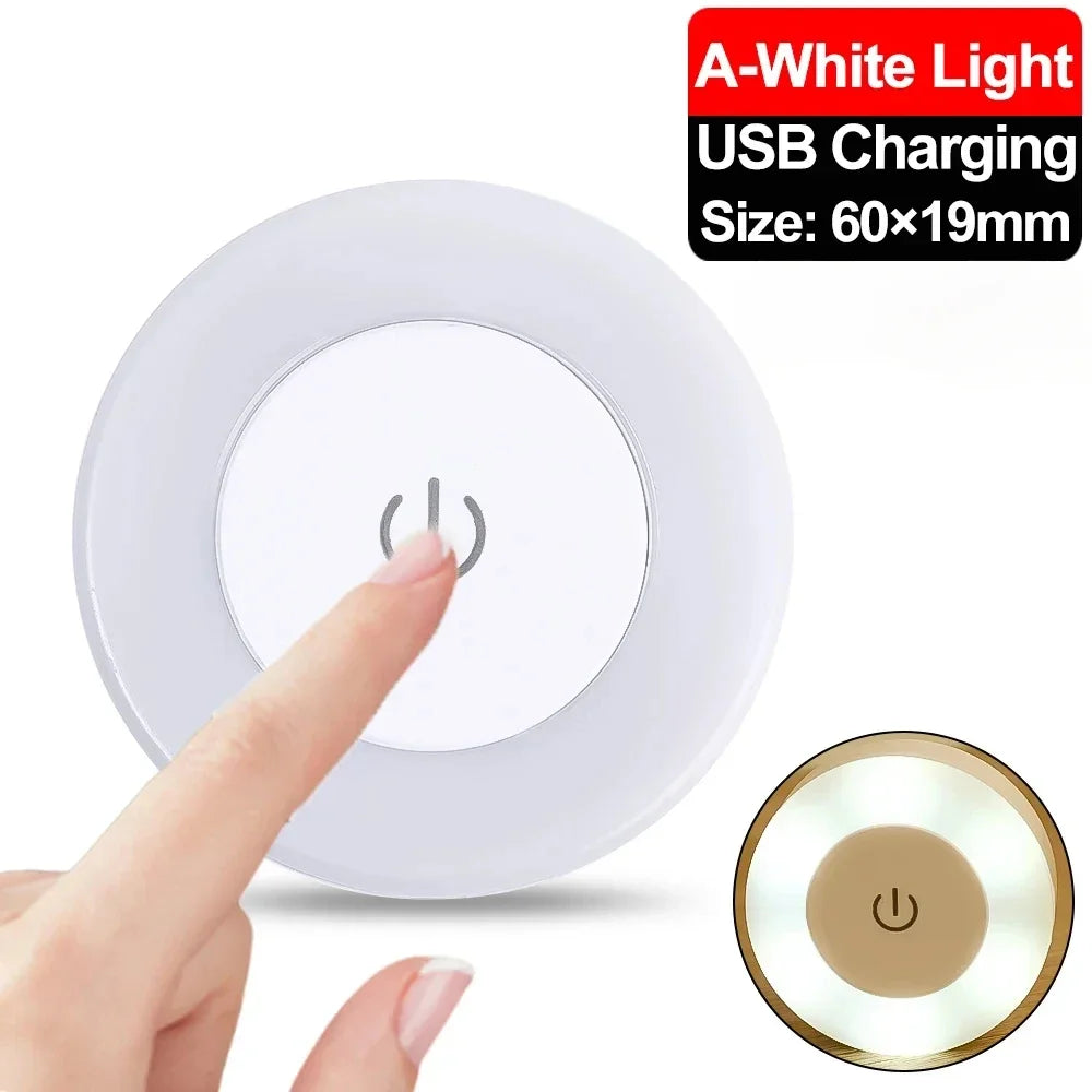 Luz LED nocturna portátil recargable por USB para sala de estar y dormitorio. Lámparas decorativas para el hogar.
