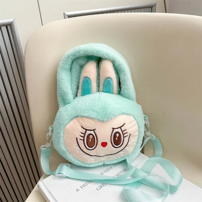 Lindo bolso bandolera de felpa, recién llegado, de tela suave, con cierre de cremallera, bolso de un solo hombro, almacenamiento para niñas, estilo de negocios OL