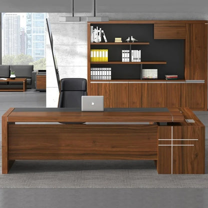 Escritorios de oficina minimalistas de diseño en forma de L, económicos y bonitos, organizadores de escritorios para computadora, muebles modernos