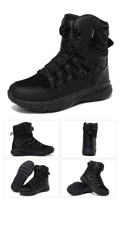 Botas tácticas para hombre, marca Army Boot, estilo militar, hasta el tobillo, para senderismo, seguridad, trabajo en el desierto, escalada, impermeables, de alta calidad.