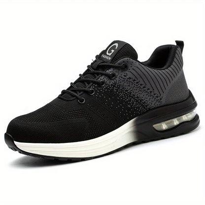 Zapatos de trabajo de protección anti-aplastamiento para hombres y mujeres, zapatos indestructibles anti-perforación, zapatos de trabajo con amortiguación de aire, zapatos de seguridad con puntera de acero para hombre.