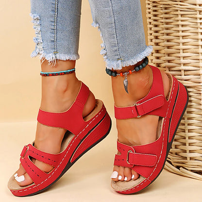 Sandalias de verano para mujer, zapatos de punta abierta para caminar, zapatos suaves para mujer, zapatos de cuña para mujer, sandalias de fiesta, calzado femenino.