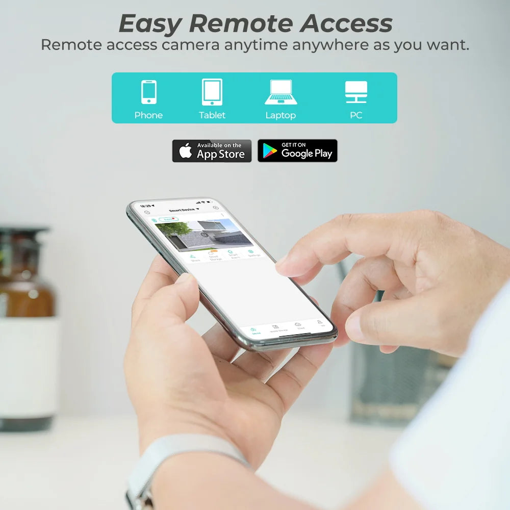 Cámara IP HD Abuntu de 5 MP con audio de 4 MP, compatible con H.265, ONVIF, detección humana por IA y Wi-Fi. Compatible con la aplicación ICSEE/XMeye.